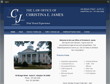 Tablet Screenshot of christinajameslaw.com